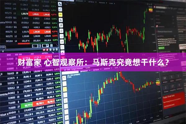 财富家 心智观察所：马斯克究竟想干什么？